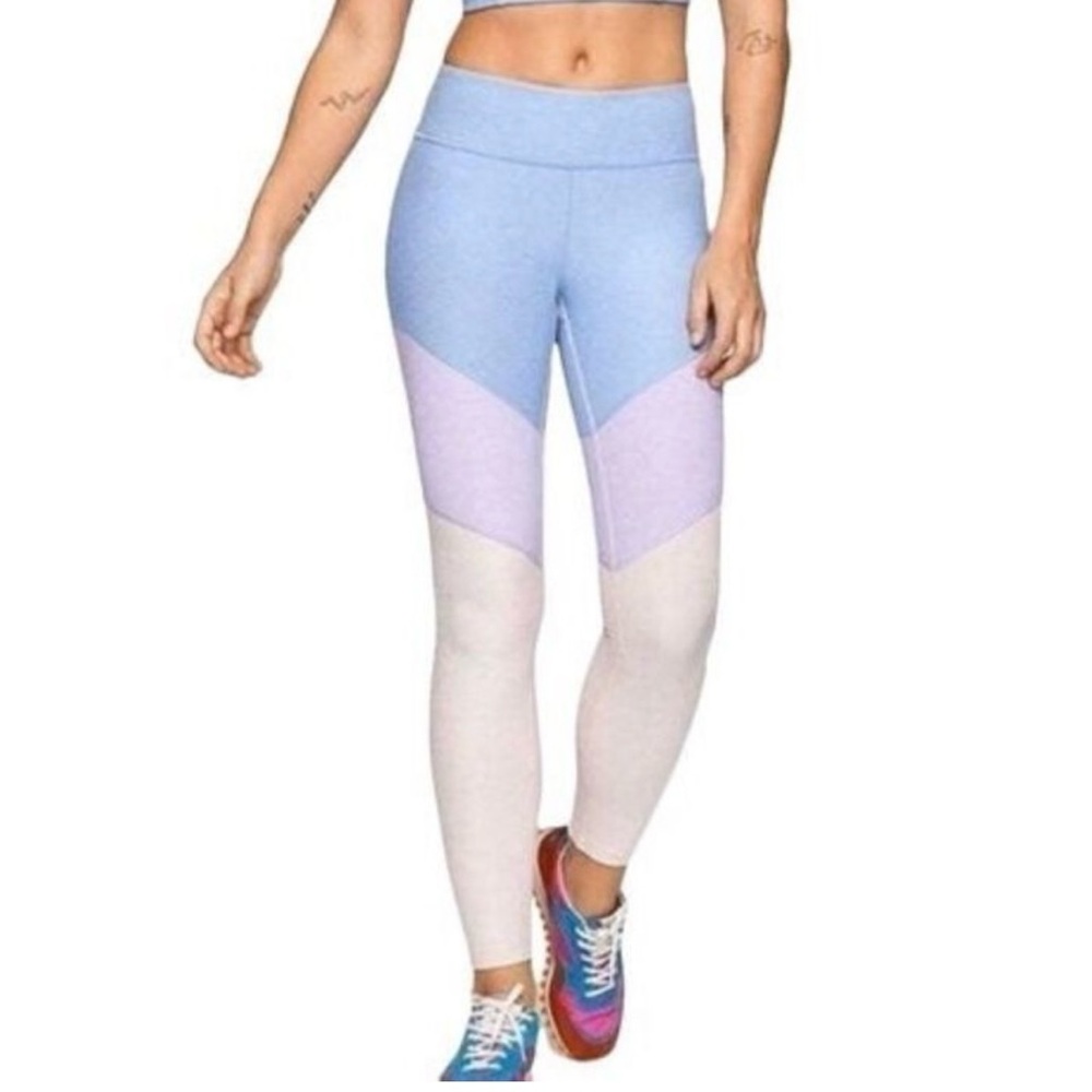 Outdoor Voices Blue/Purple/Pink Colorblock 7/8 Leggings - XS